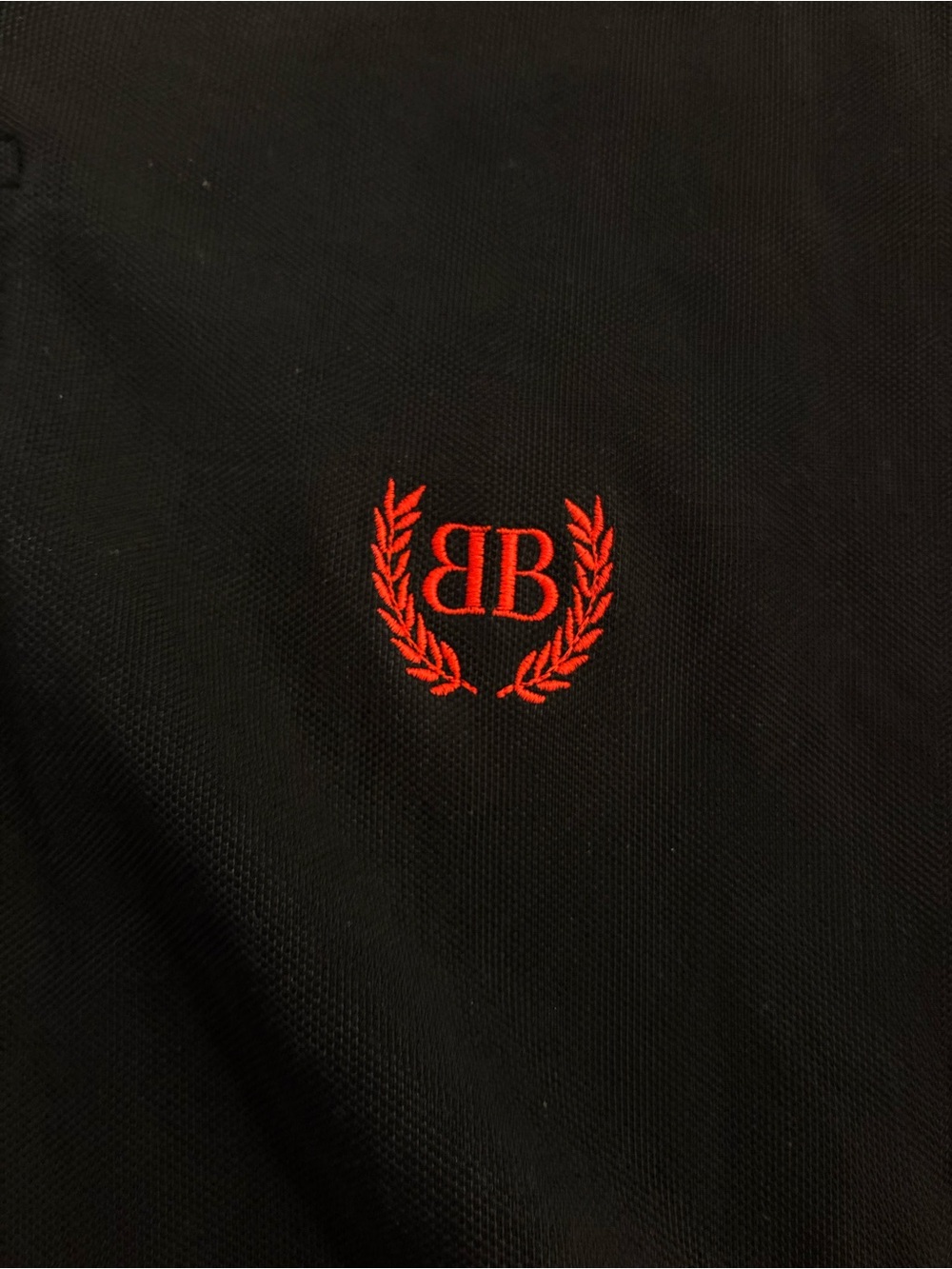 Balenciaga Black Polo Shirt with Chest Crest Detail - Picture 2 of 5